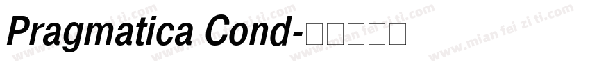 Pragmatica Cond字体转换